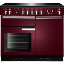 Rangemaster PROP100EICY/C Professional Plus Cranberry with Chrome Trim 100cm Induction Range Cooker - Red - A Rated - 96050