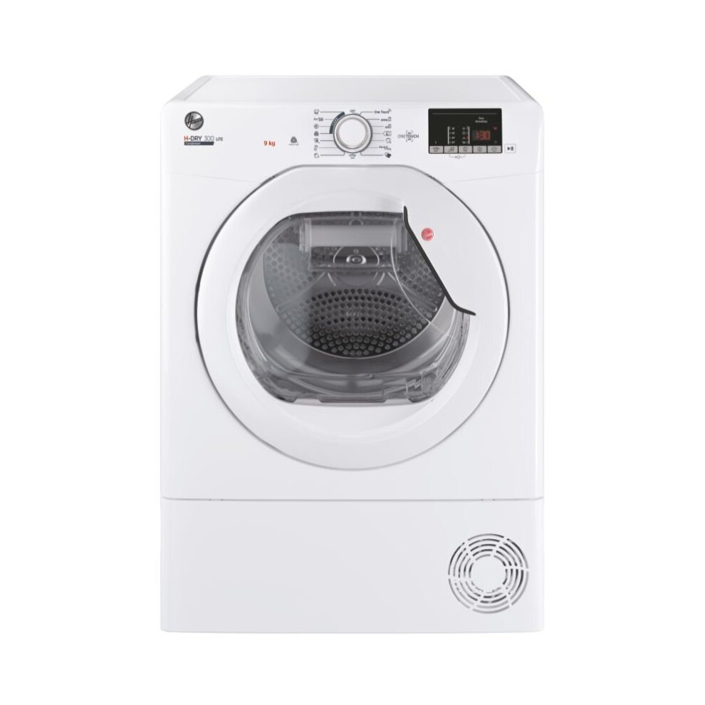 Hoover HLE C9DE-80 Condenser Tumble Dryer - 9kg - White - B Rated - Freestanding - HLEC9DE-80