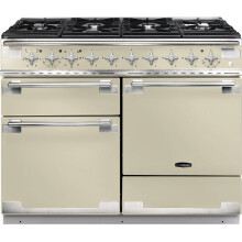 Rangemaster ELS110DFFCR Elise Cream with Brushed Chrome Trim 110cm Dual Fuel Range Cooker - A Rated - 94210