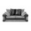 MN Furniture (Black Grey, 3+2 Seated) Modern Denver 3+2 and Corner Luxuries Sofa 5