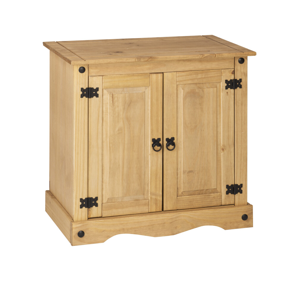 Mews Brown Corona Sideboard 2 Door Cupboard Solid Mexican Pine