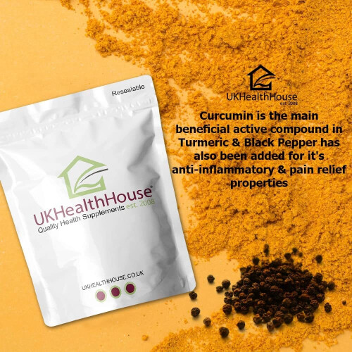 Turmeric and Black Pepper Tablets 1505mg x 120 | Natural Tumeric 2