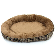 Small Dog bed with Orthopaedic Fleece Lining Brown