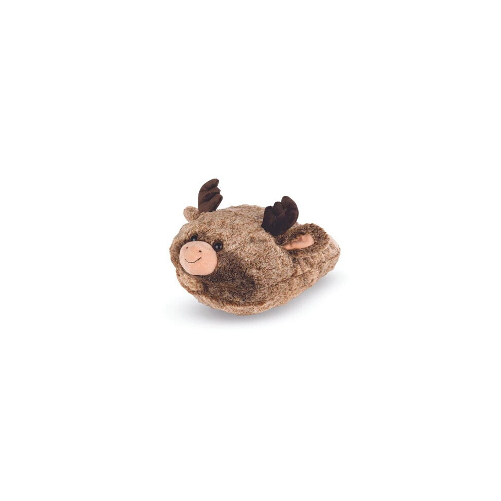 Cozy Noxxiez Plush Reindeer Foot Warmer Kids/Adults Animal Slipper Cuddly Cushion One Size