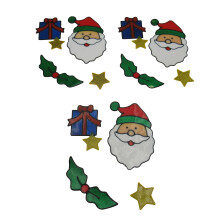 Christmas Window Sticker Clings Pack of 12 (Large Xmas Clings Static)