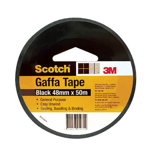Scotch Scotch Utility Gaffa Tape Black (48mmx50m) 1