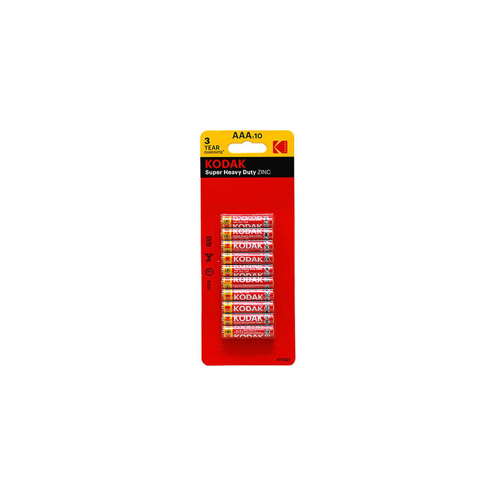 (10pk) Kodak Super Heavy-duty Batteries (AAA)