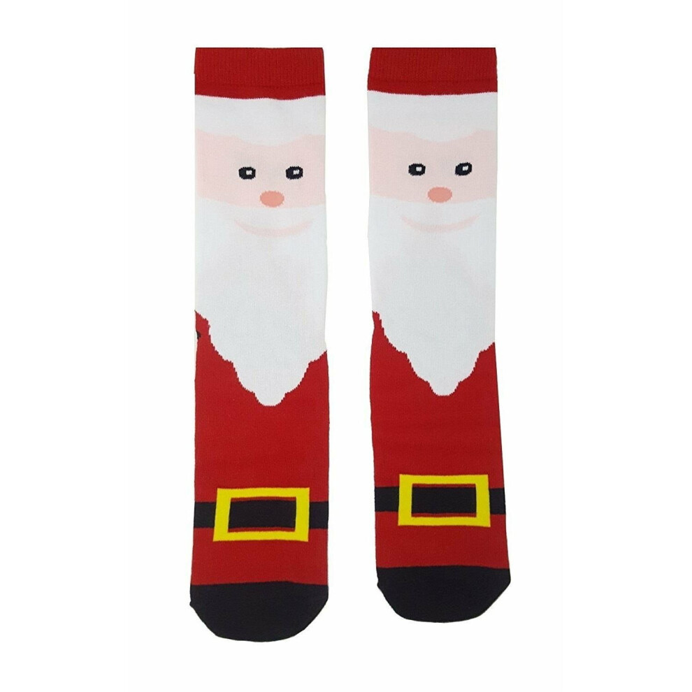 (Santa) Ladies Christmas Socks Novelty Stocking Filler Festive Design Secret Santa Gift