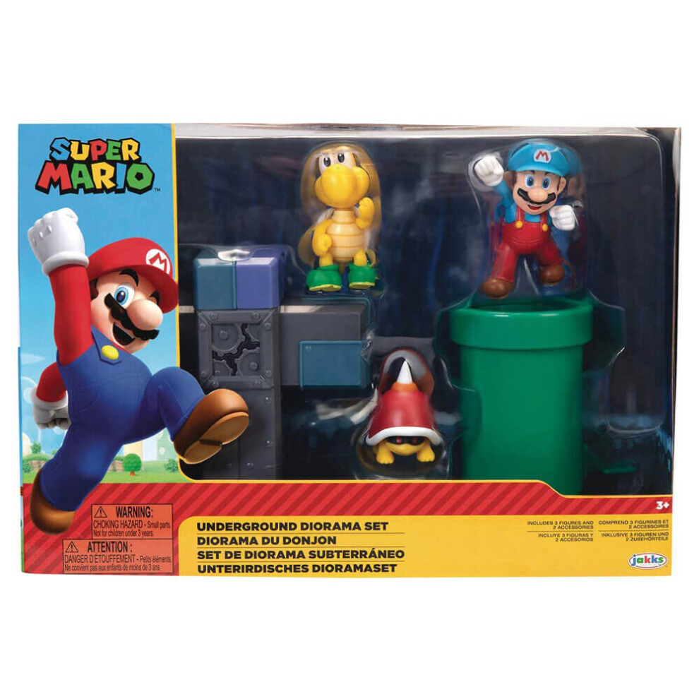 Photos - Action Figures / Transformers Jakks World of Nintendo 2.5" Super Mario Underground Diorama