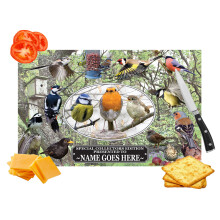 British Garden Birds Personalised Toughened Glass Chopping Board Worktop Saver Gift
