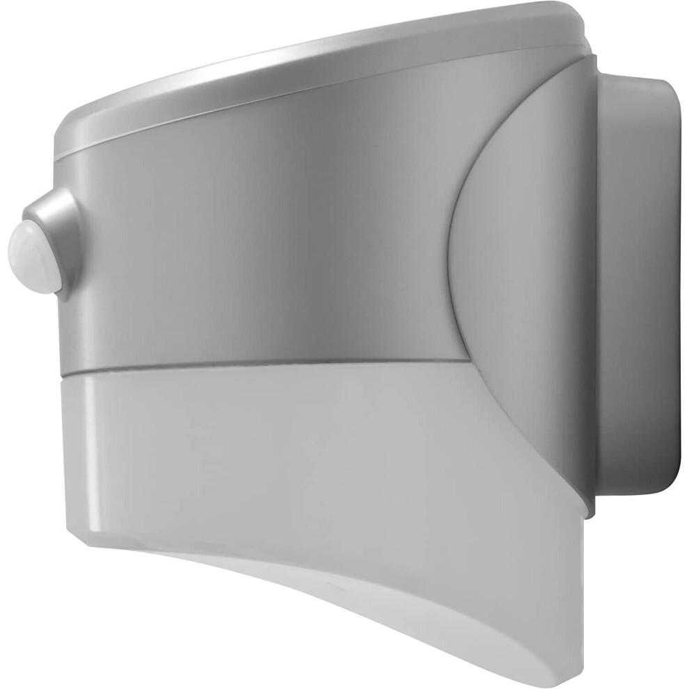 Luceco Solar Guardian Wall Light Outdoor, with PIR Motion Sensor, 2 Watts, Grey