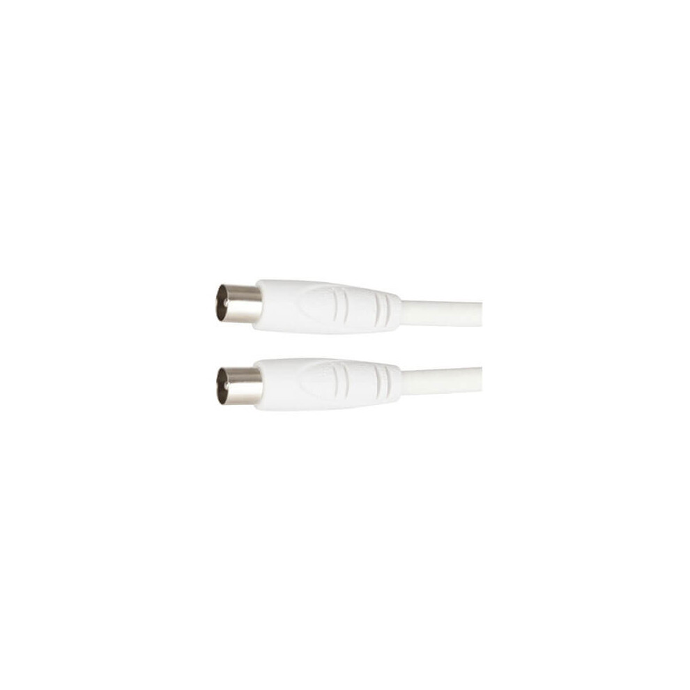 Jaycar Tv Coaxial Cable 1.5M (Plug-Plug) White 9319236265611