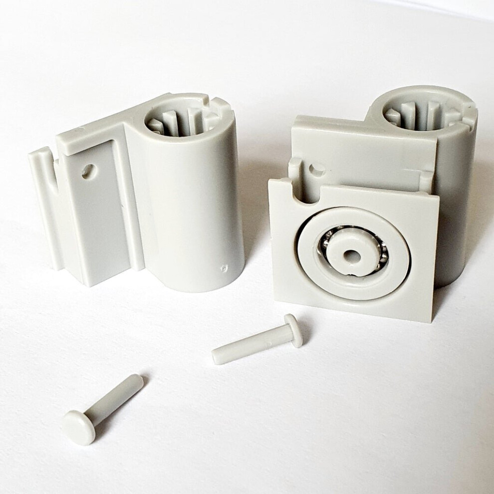 Set of 2 Bifold Door Wheel Blocks 1 Left and 1 Right Hand Shower Rollers/Runner Grooved 20mm Wheel Diameter B2
