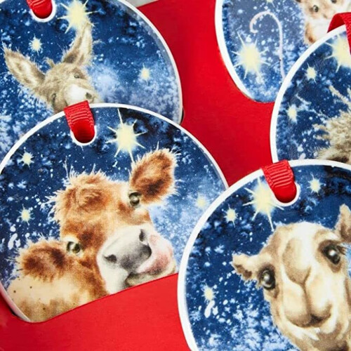 Wrendale Wrendale Nativity Christmas Decorations Set of 6 2