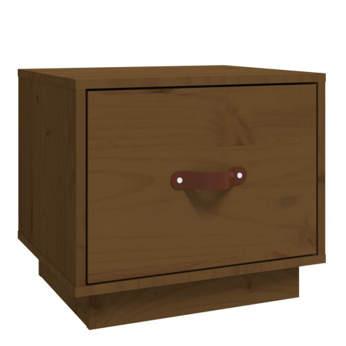 VidaXL (Honey brown, 1) vidaXL 1/2x Solid Wood Pine Bedside Cabinet End Accent Table Multi Colours
