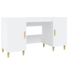 (White) vidaXL Desk Engineered Wood Office Computer Study Writing Desk Multi Colours