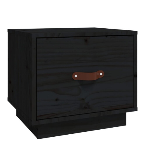 VidaXL (Black, 1) vidaXL 1/2x Solid Wood Pine Bedside Cabinet End Accent Table Multi Colours