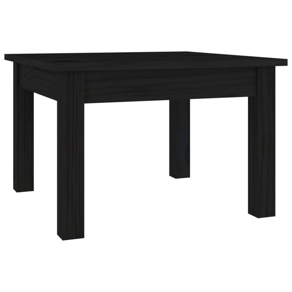 (Black, 45 x 45 x 30 cm (L x W x H)) vidaXL Solid Wood Pine Coffee Table Side End Accent Table Multi Colours/Sizes