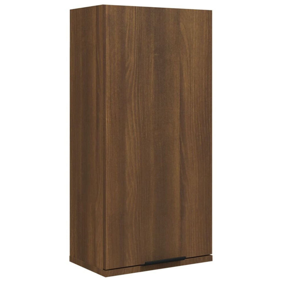 (Brown oak) vidaXL Wall-mounted Bathroom Cabinet Vanity Unit Wall Cabinet Multi Colours