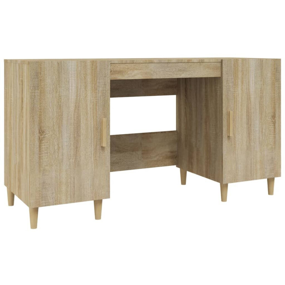 Vidaxl (Sonoma Oak) Desk Engineered Wood Office Computer Study Writing Desk Multi Colours
