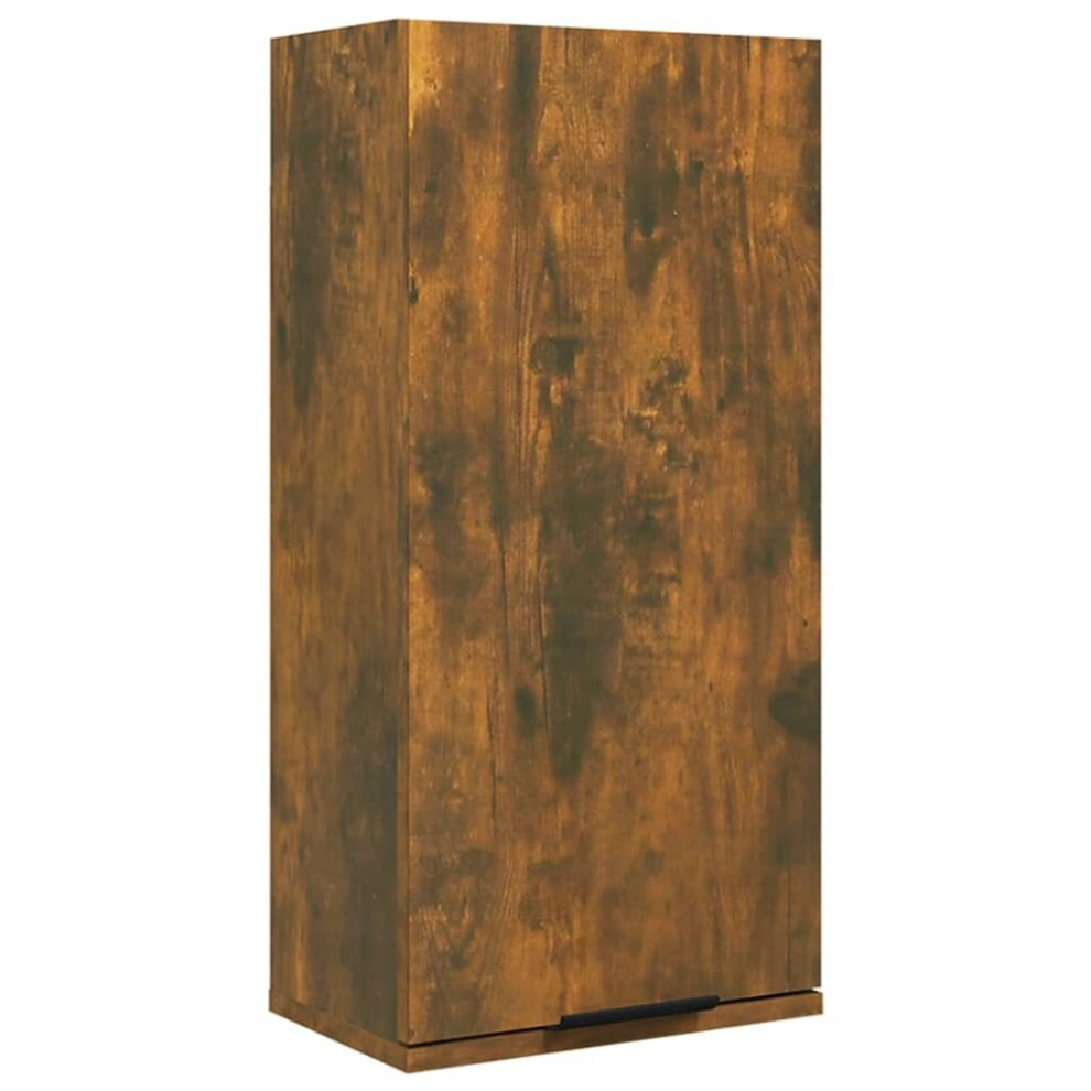 VIDAXL Oak Wall Mounted Bathroom Cabinet - Small - Brown - Image 2