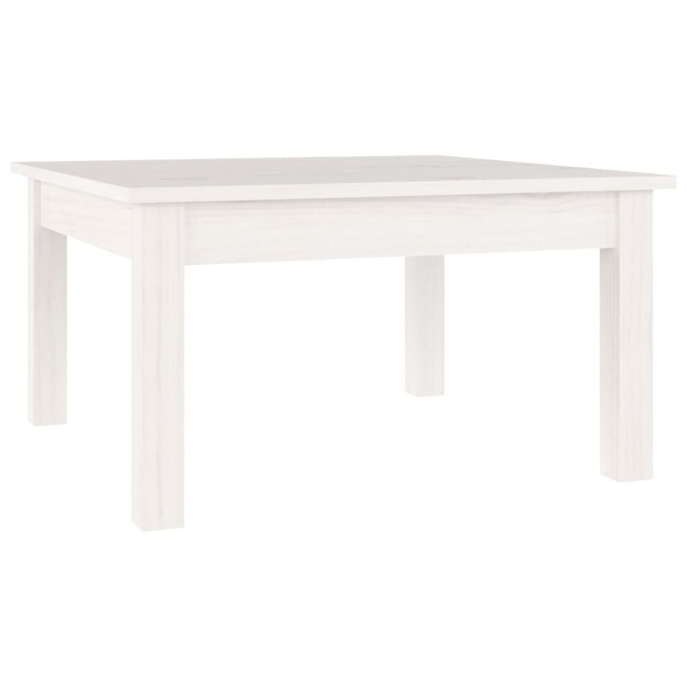 (White, 55 x 55 x 30 cm (L x W x H)) vidaXL Coffee Table Hallway Side End Table Tea Accent Table Solid Wood Pine