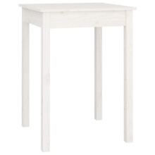 (White, 55 x 55 x 75 cm (L x W x H)) vidaXL Dining Table Kitchen Table Dining Room Dinner Table Solid Wood Pine