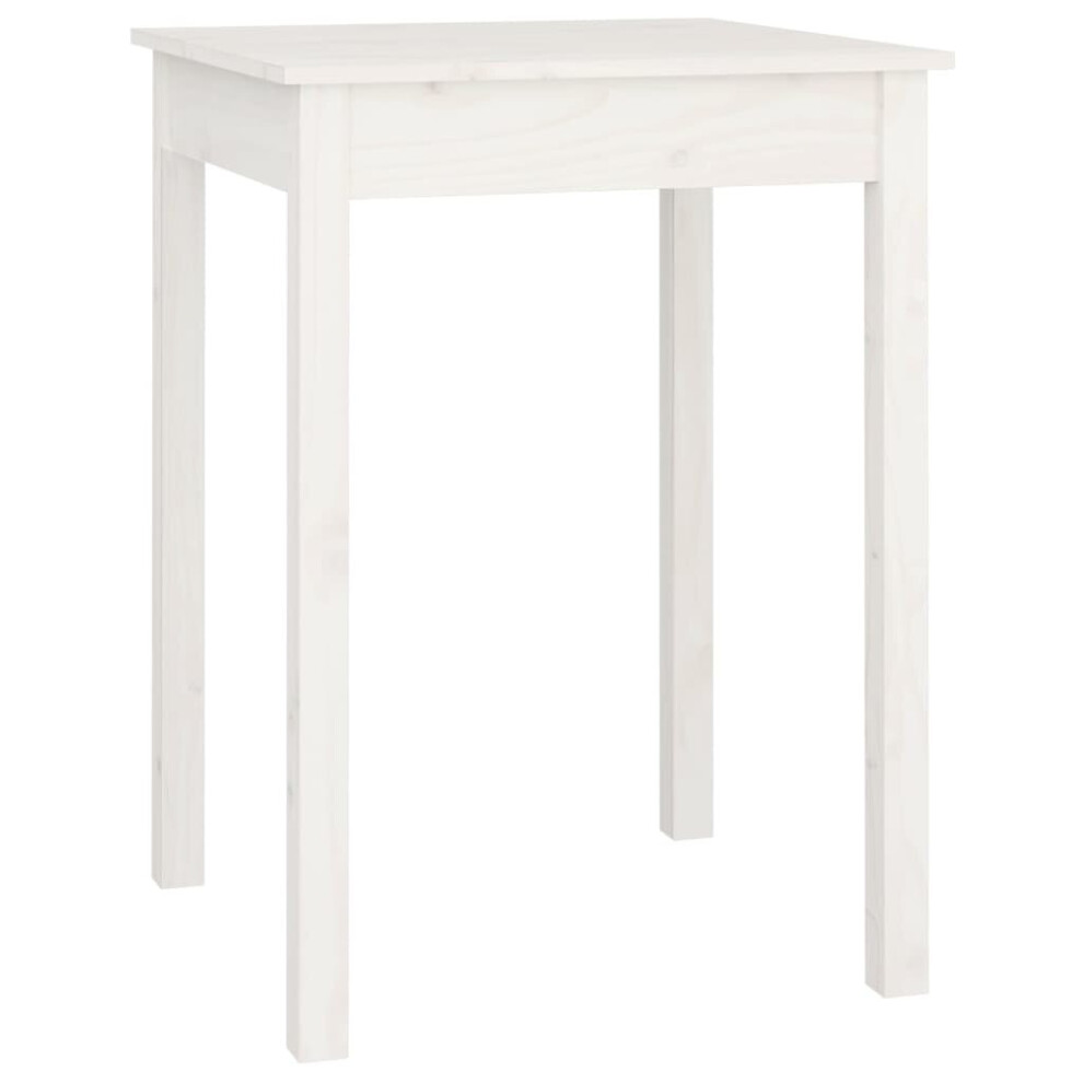 (White, 55 x 55 x 75 cm (L x W x H)) vidaXL Solid Wood Pine Dining Table Multi Colours 110x55x75 cm/55x55x75 cm