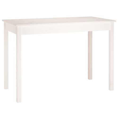VidaXL (White, 110 x 55 x 75 cm (L x W x H)) vidaXL Dining Table Kitchen Table Dining Room Dinner Table Solid Wood Pine