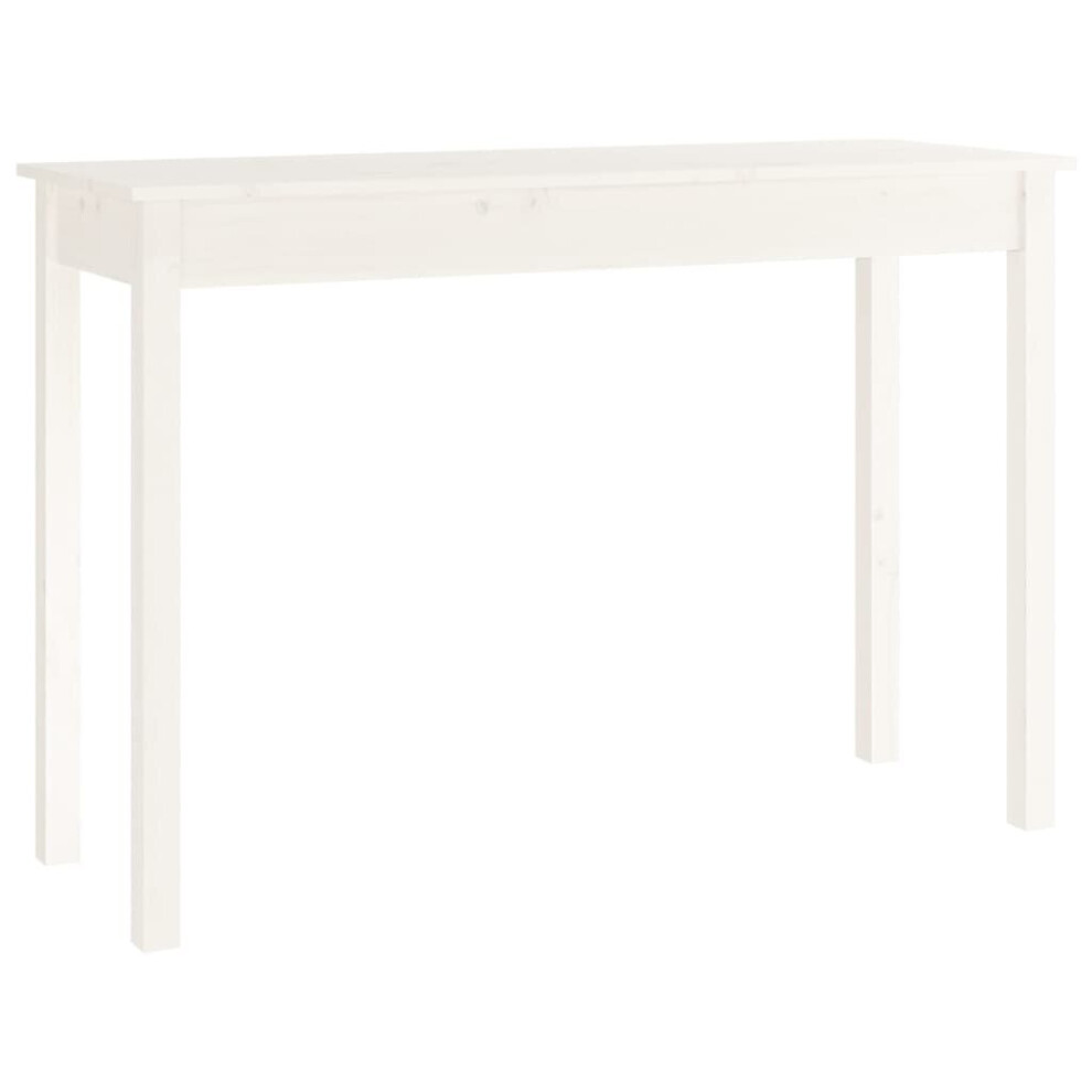 (White, 110 x 40 x 75 cm (L x W x H)) vidaXL Solid Wood Pine Console Table Multi Colours 110x40x75 cm/80x40x75 cm