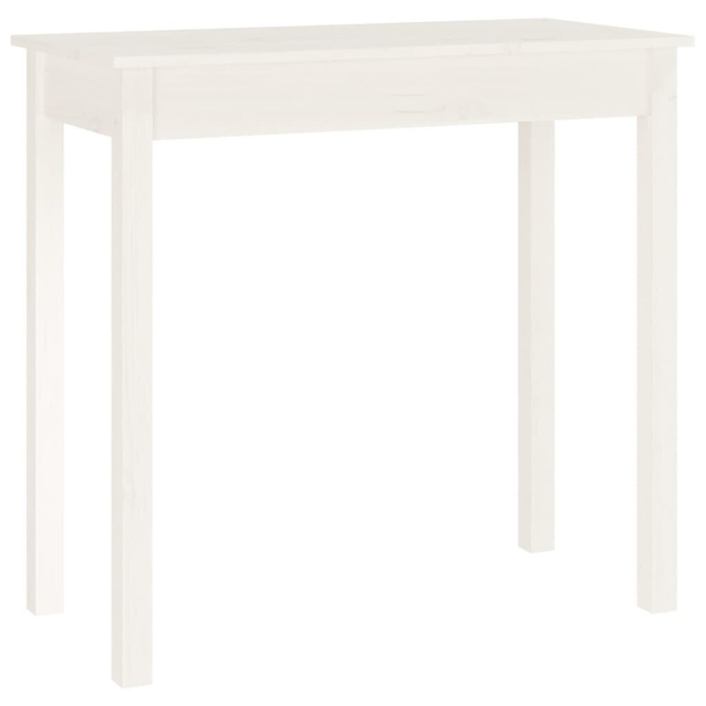 Vidaxl (, 80 X 40 X 75 Cm (L X W X H)) Console Table Hallway Side End Table Tea Accent Table Solid Wood Pine White