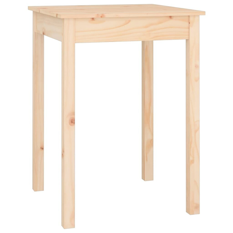 Vidaxl (Brown, 55 X 55 X 75 Cm (L X W X H)) Dining Table Kitchen Table Dining Room Dinner Table Solid Wood Pine