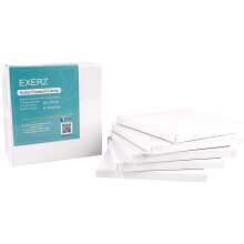 Exerz 20x20cm Framed Canvas 5pk - 1.7cm Pre-Stretched Canvas Artist Blank Square/ 280GSM 100% Cotton/Triple Primed/Acid Free/Medium Grain/Professional