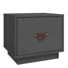 (Grey, 1) vidaXL 1/2x Solid Wood Pine Bedside Cabinet End Accent Table Multi Colours