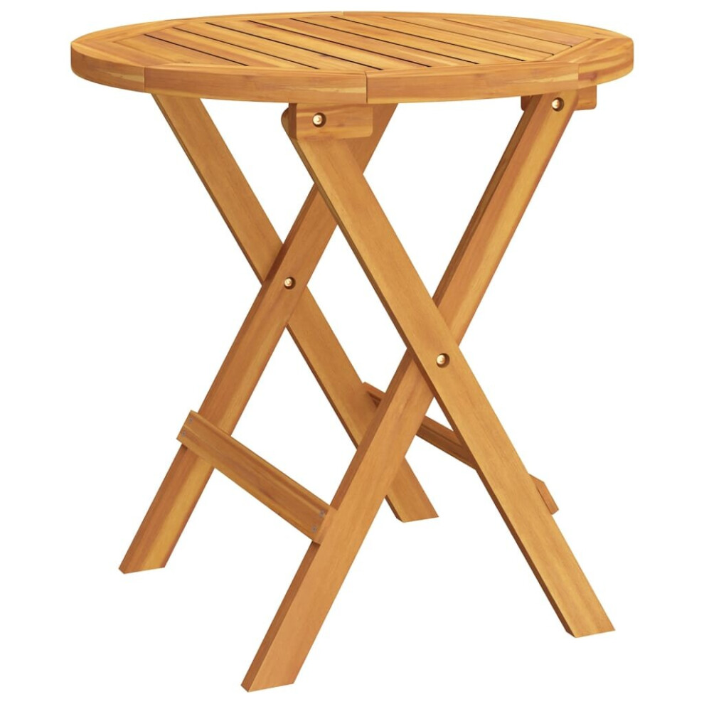 Vidaxl Solid Wood Acacia Bistro Table Wooden Garden Outdoor Bar Dinner Table