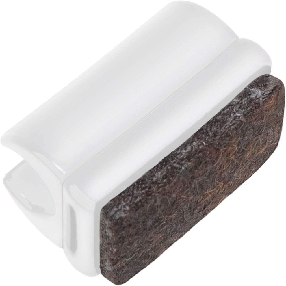 Adsamm? / 16 X Saddle Feet With Felt Pads/? For Round Tubes 0.39-0.43 '' (10-11 Mm) / White/Round/Quality Furniture Glides For Tubular Steel Chairs 9010178027076
