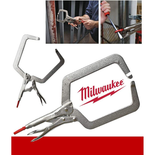 Milwaukee Milwaukee 48223533 9" Deep Reach Locking C-Clamp, Silver 2