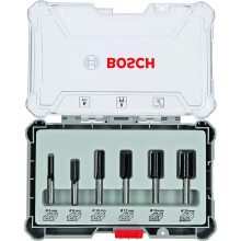 Bosch Professional 6-Piece Groove Cutter Set (for Wood, Accessories Router with 8 mm Shank)