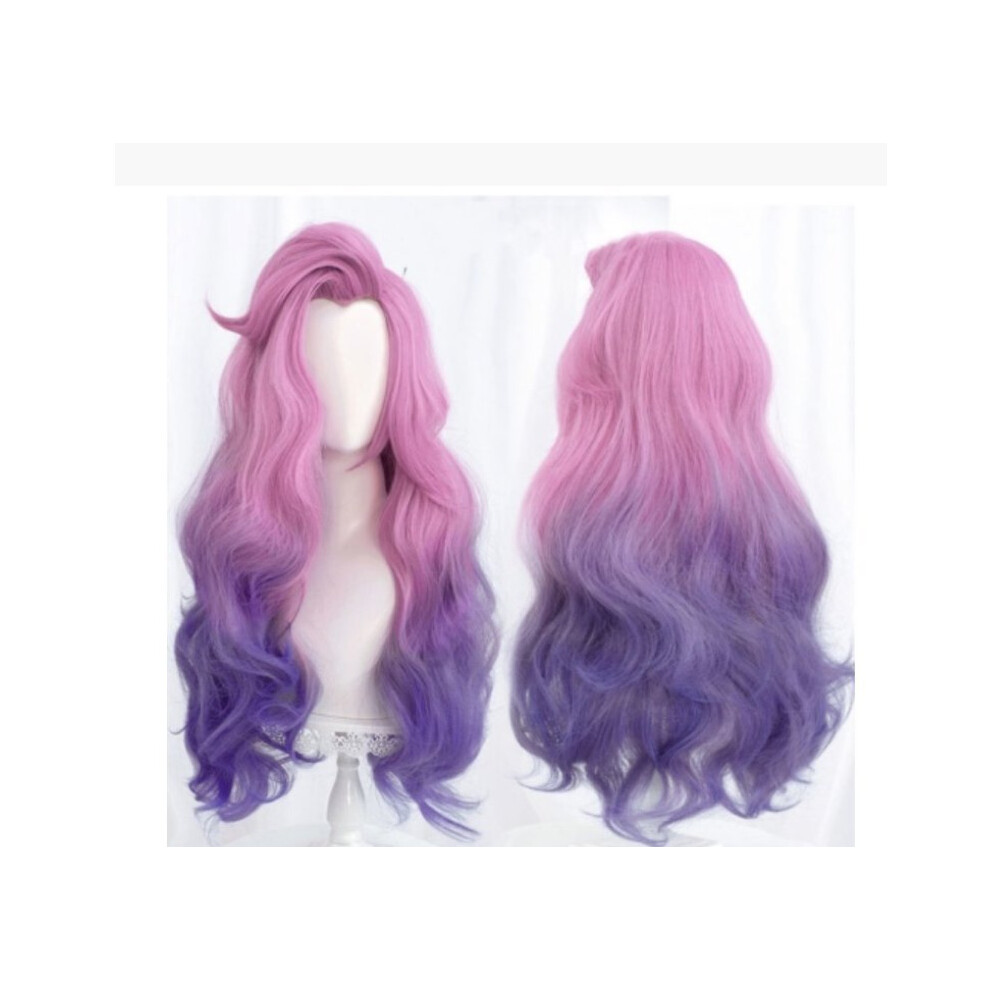 LOL Seraphine cosplay wig Seraphine pink purple long wig