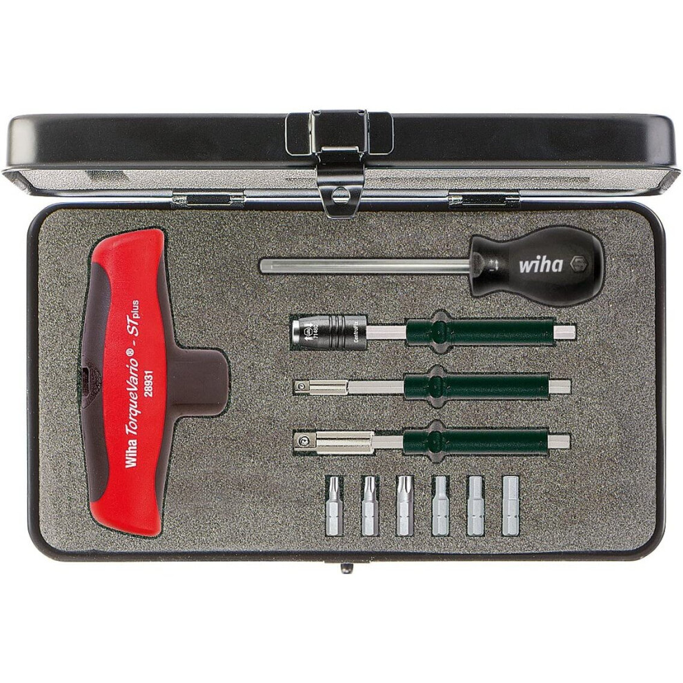 Wiha 2893S01 TorqueVario-STplus T-Handle Torque Tool Set, 11 Piece