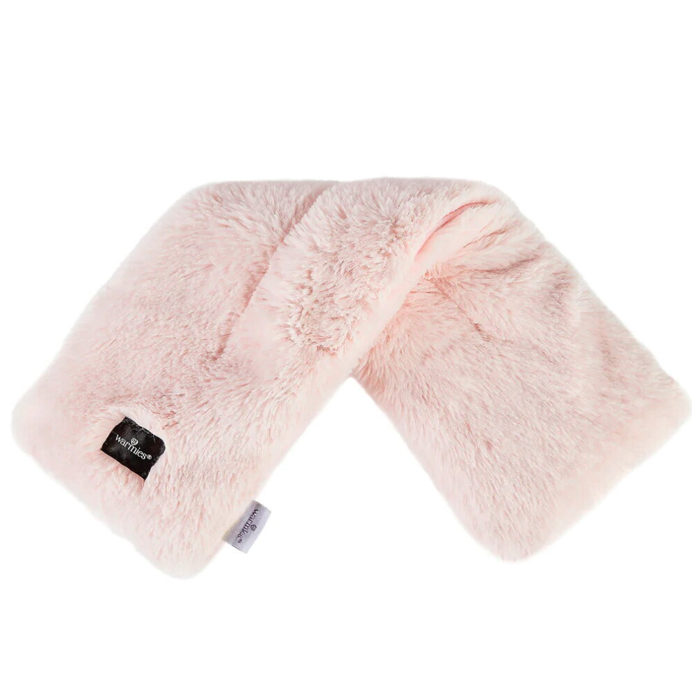 Warmies Lavender/Pink Scented Faux Fur Microwaveable Neck Wrap - Plush Comfort With Soothing Heat Therapy