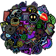 Jackify Stickers Pack[50-Pcs] Personalised Vinyl Decals, Cool Color Graffiti Sticker, PVC Waterproof Vintage Pop Art Stickers for Skate, Moto,