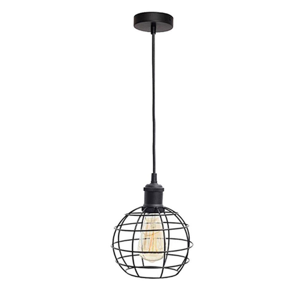 Wiz 4Lite Connected Smart Led Pendant With Bird Cage & St64 Amber Lamp