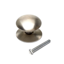 Merriway® BH00784 (2 Pcs) Satin Chrome Victorian Style Cabinet Cupboard Door Knob, 32 mm (1.1/4 inch) - Pack of 2 Pieces