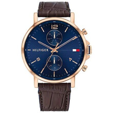 Tommy Hilfiger Men's Analogue Quartz Watch with Leather Strap 1710418