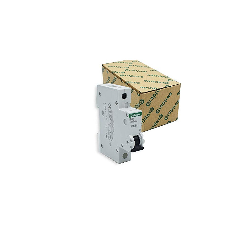 Crabtree 61/B40 Miniature Circuit Breaker (Mcb) - 40Amp Type B 5017399037291