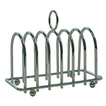 Genware NEV-701614 Horseshoe Toast Rack, 6 Slice, Chrome