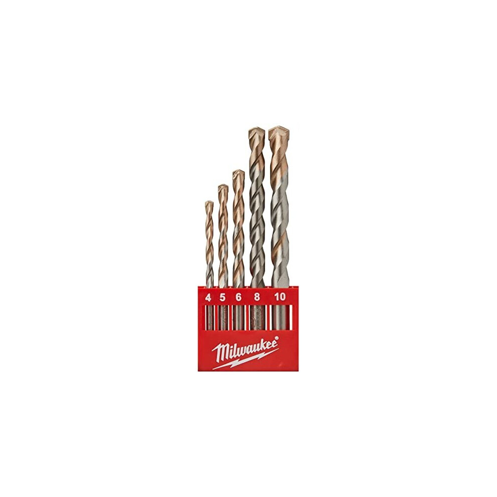 Milwaukee 4002395369928 Concrete Drill Bit Set, 5 Piece, Multicolored