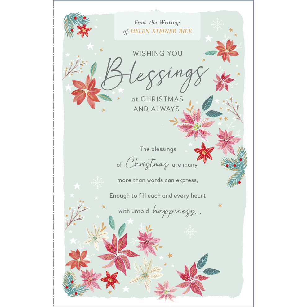 Christmas Blessings Helen Steiner Rice Traditional Christmas Card Greeting Cards