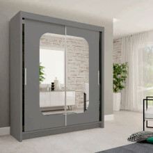 (Grey, 180cm ) Marika Sliding Wardrobe LED Light